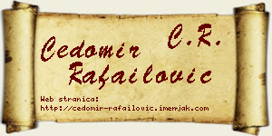 Čedomir Rafailović vizit kartica